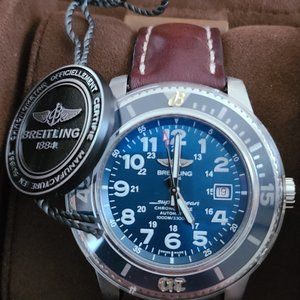 Breitling Superocean II 44 Blue Dial Steel Mens Watch A17392